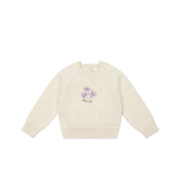 Macy Jumper - Cloud Meadow Flowers Placement Childrens Jumper from Jamie Kay Australia