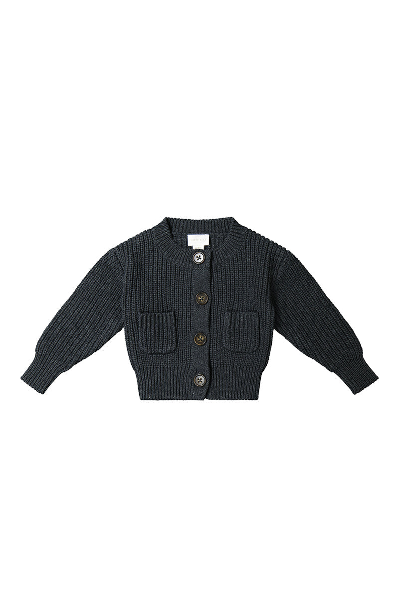 Maverick Cardigan - Onyx Marle Childrens Cardigan from Jamie Kay Australia