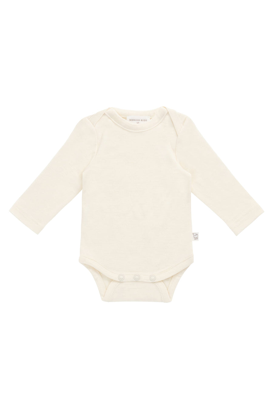 Merino Long Sleeve Envelope Bodysuit - Cloud Childrens Bodysuit from Jamie Kay Australia