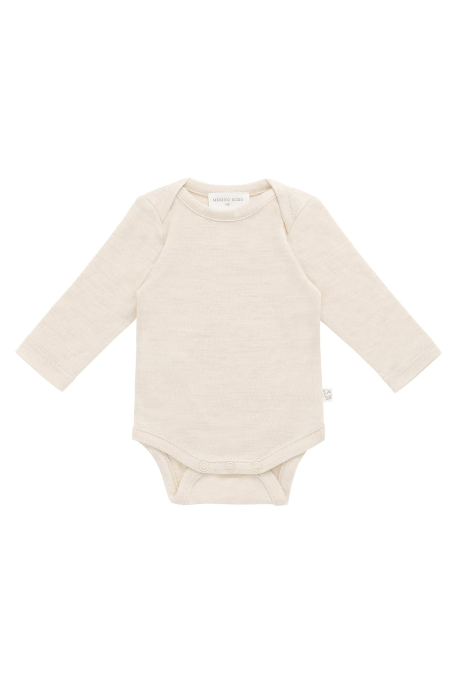 Merino Long Sleeve Envelope Bodysuit - Natural Childrens Bodysuit from Jamie Kay Australia