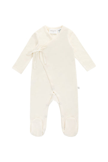 Merino Wrap Onepiece - Cloud Childrens Onepiece from Jamie Kay Australia