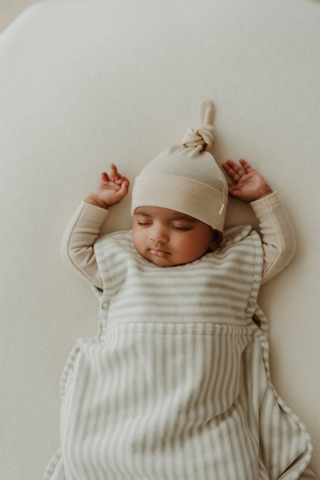 Merino Kids Go Go Bag - Duvet - Variegated Stripe Mist Childrens Sleep Gown from Jamie Kay Australia