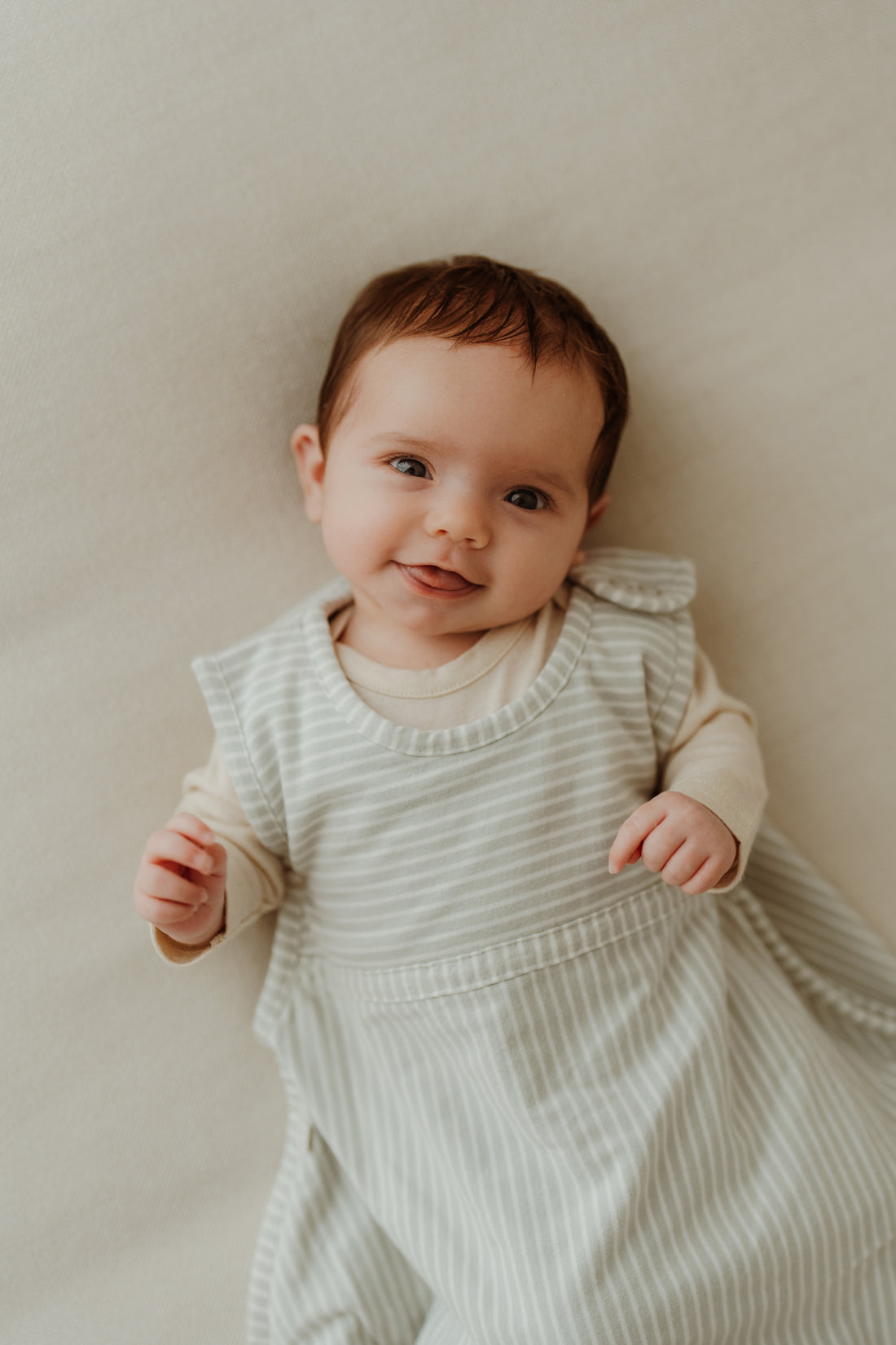 Merino Kids Go Go Bag - All Seasons - Turtle Dove Stripe Childrens Sleeping Bag from Jamie Kay Australia