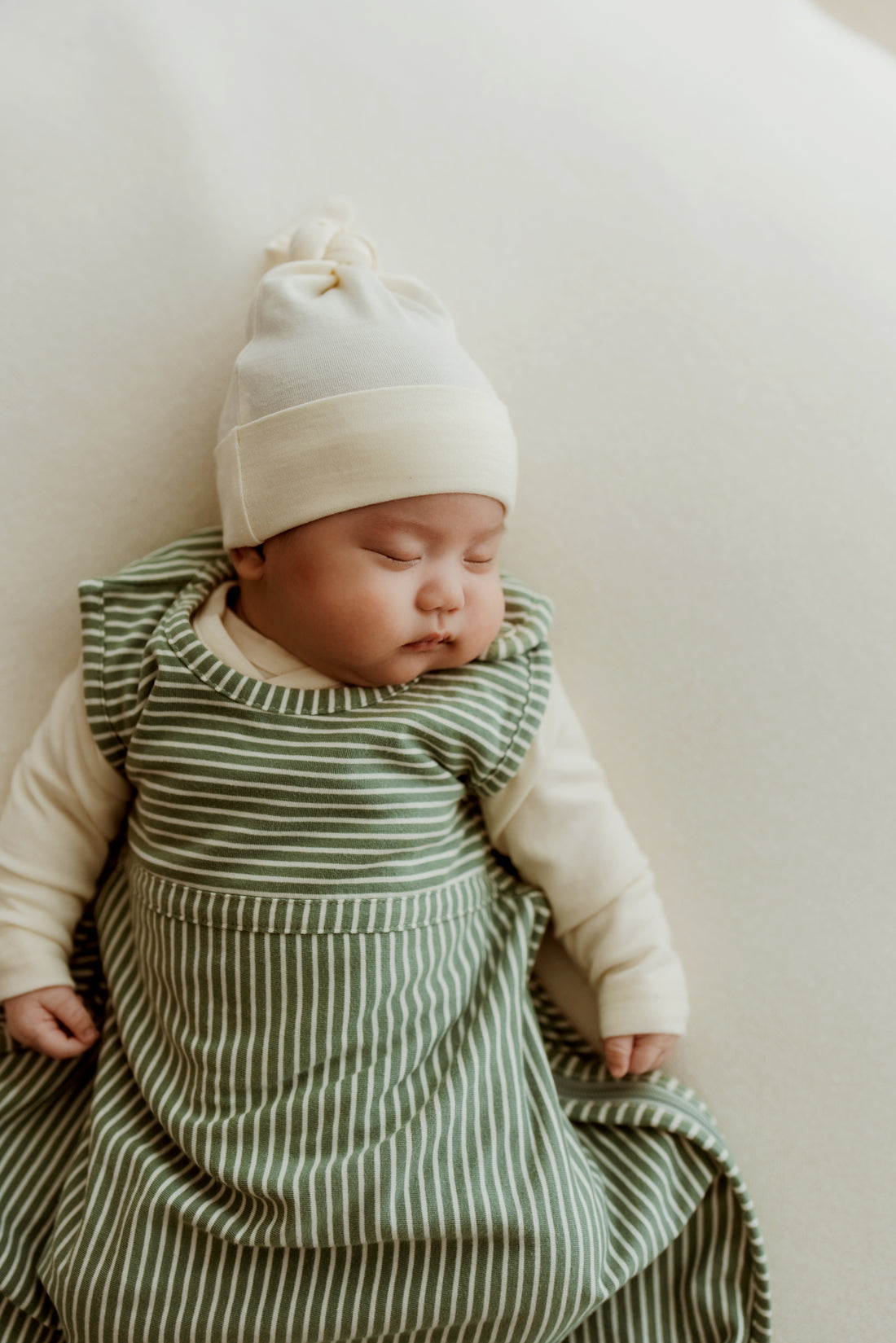 Merino Kids Go Go Bag - All Seasons - Olive Stripe Childrens Sleeping Bag from Jamie Kay Australia