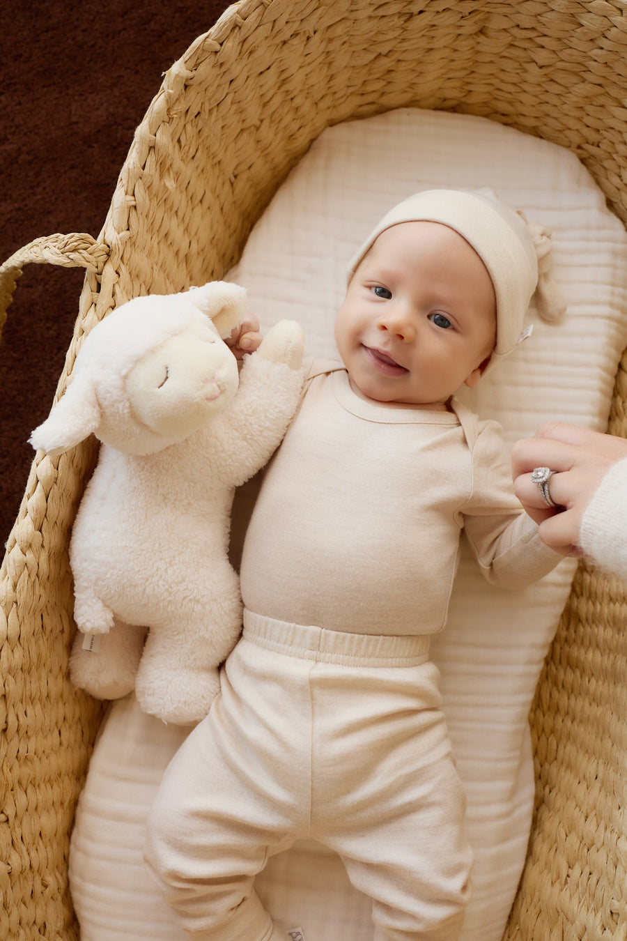 Merino Long Sleeve Envelope Bodysuit - Natural Childrens Bodysuit from Jamie Kay Australia