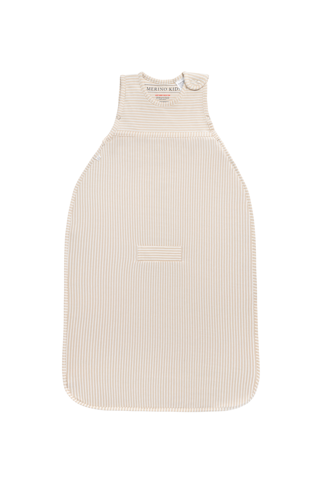 Merino Kids Go Go Bag All Season Merino - Sandstone Stripe Childrens Sleeping Bag from Jamie Kay Australia