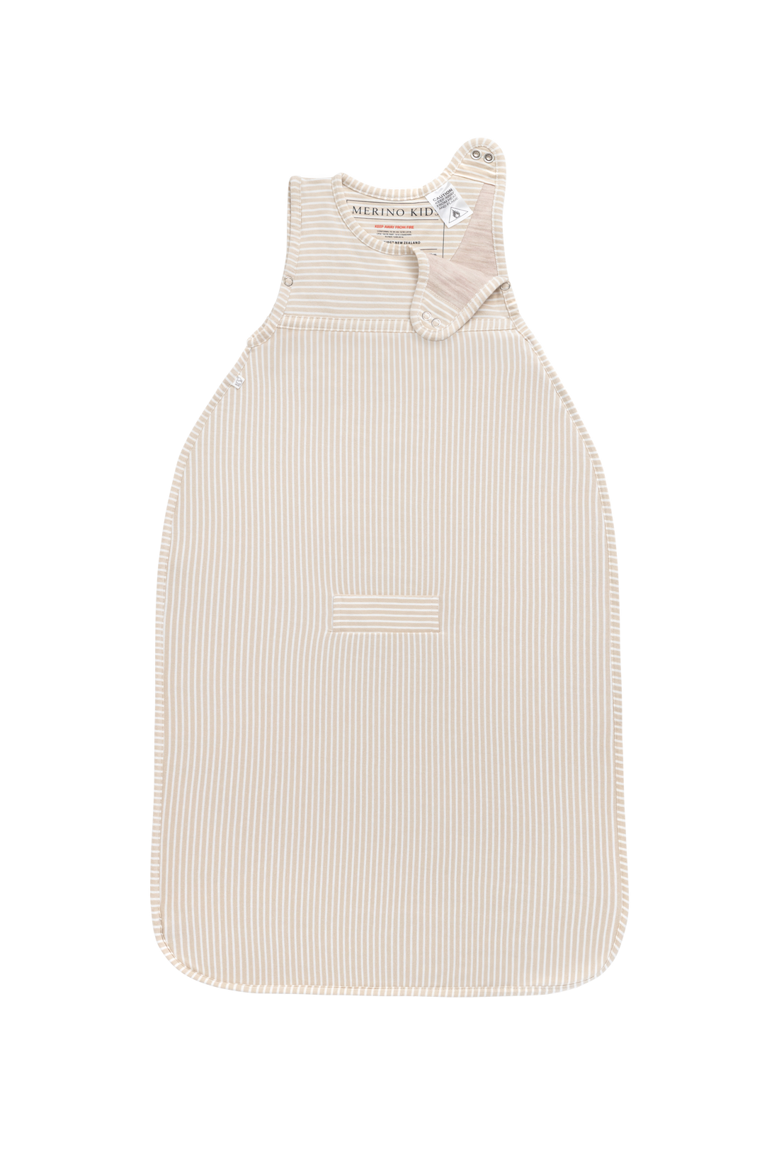 Merino Kids Go Go Bag All Season Merino - Sandstone Stripe Childrens Sleeping Bag from Jamie Kay Australia