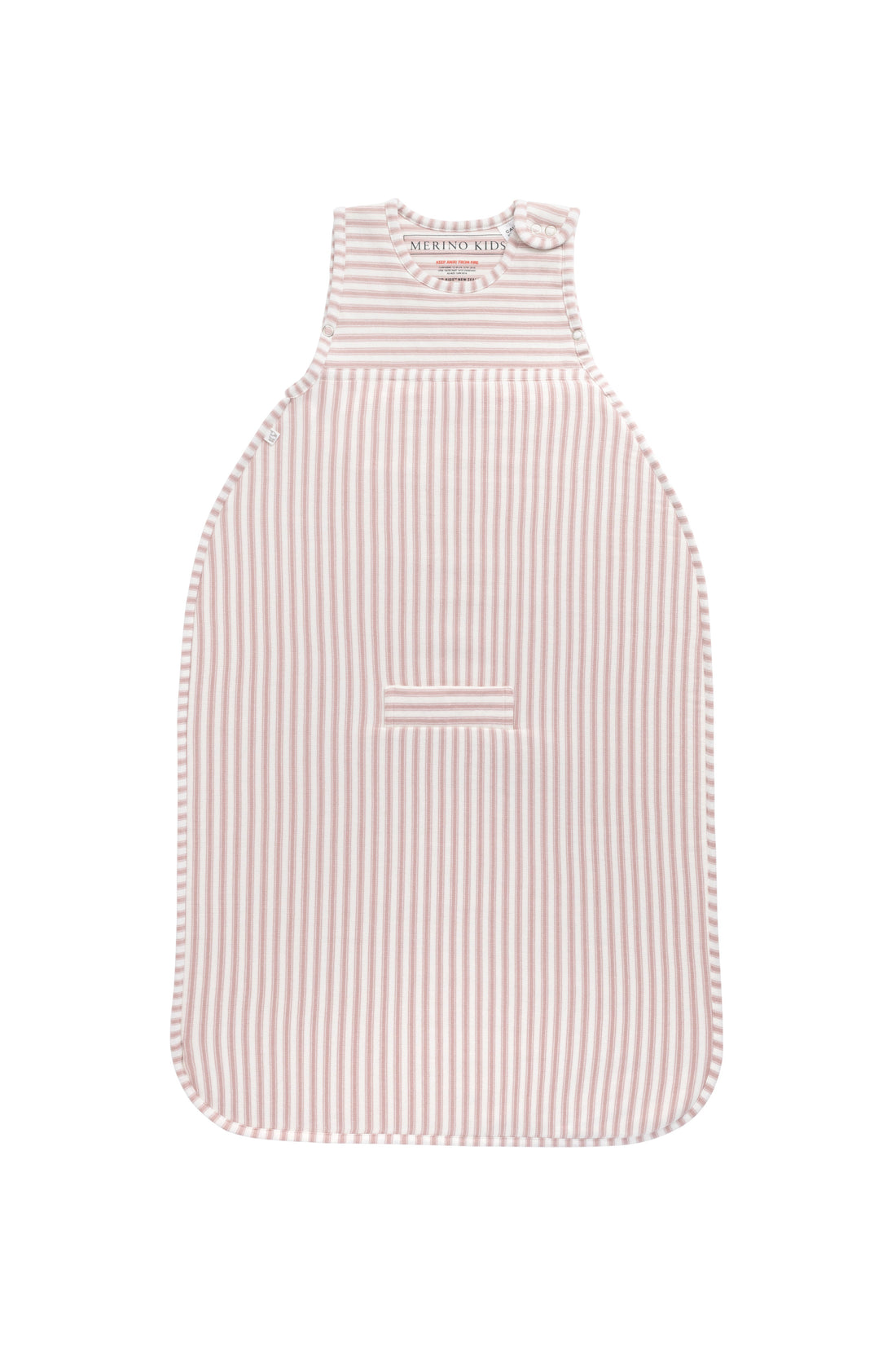 Merino Kids Go Go Bag - Duvet - Variegated Stripe Mauve Childrens Sleeping Bag from Jamie Kay Australia