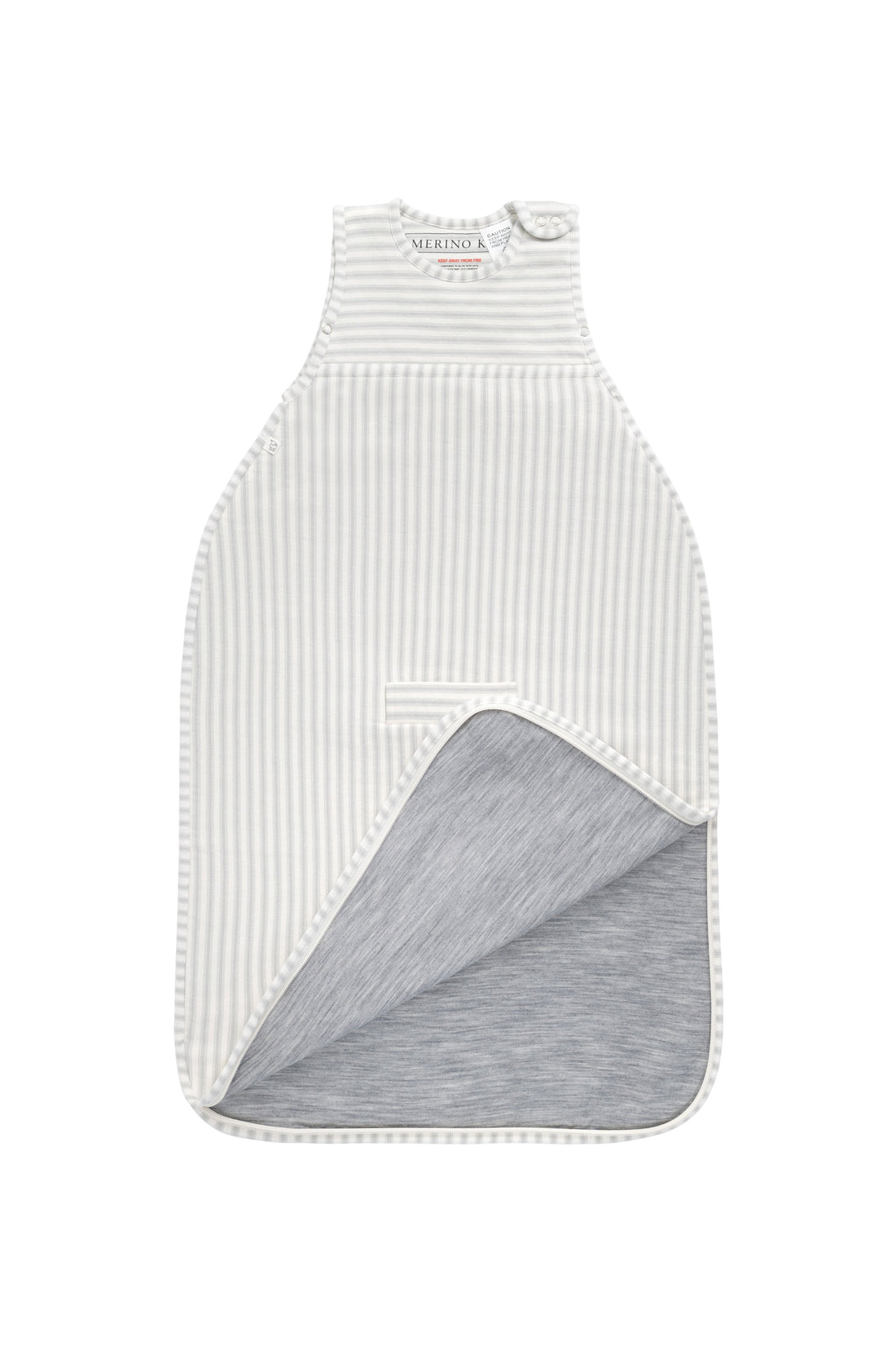 Merino Kids Go Go Bag - Duvet - Variegated Stripe Mist Childrens Sleep Gown from Jamie Kay Australia