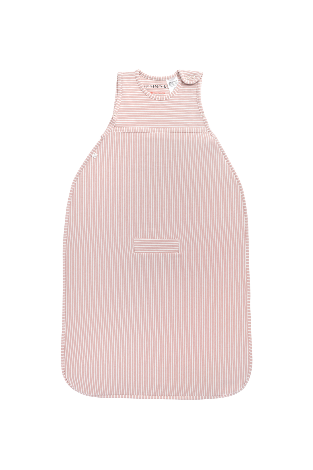 Merino Kids Go Go Bag - All Seasons - Misty Rose Stripe Childrens Sleeping Bag from Jamie Kay Australia