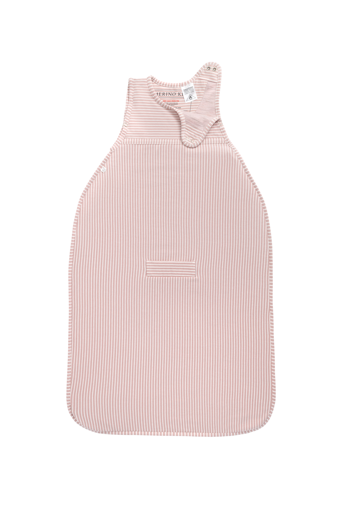 Merino Kids Go Go Bag - All Seasons - Misty Rose Stripe Childrens Sleeping Bag from Jamie Kay Australia