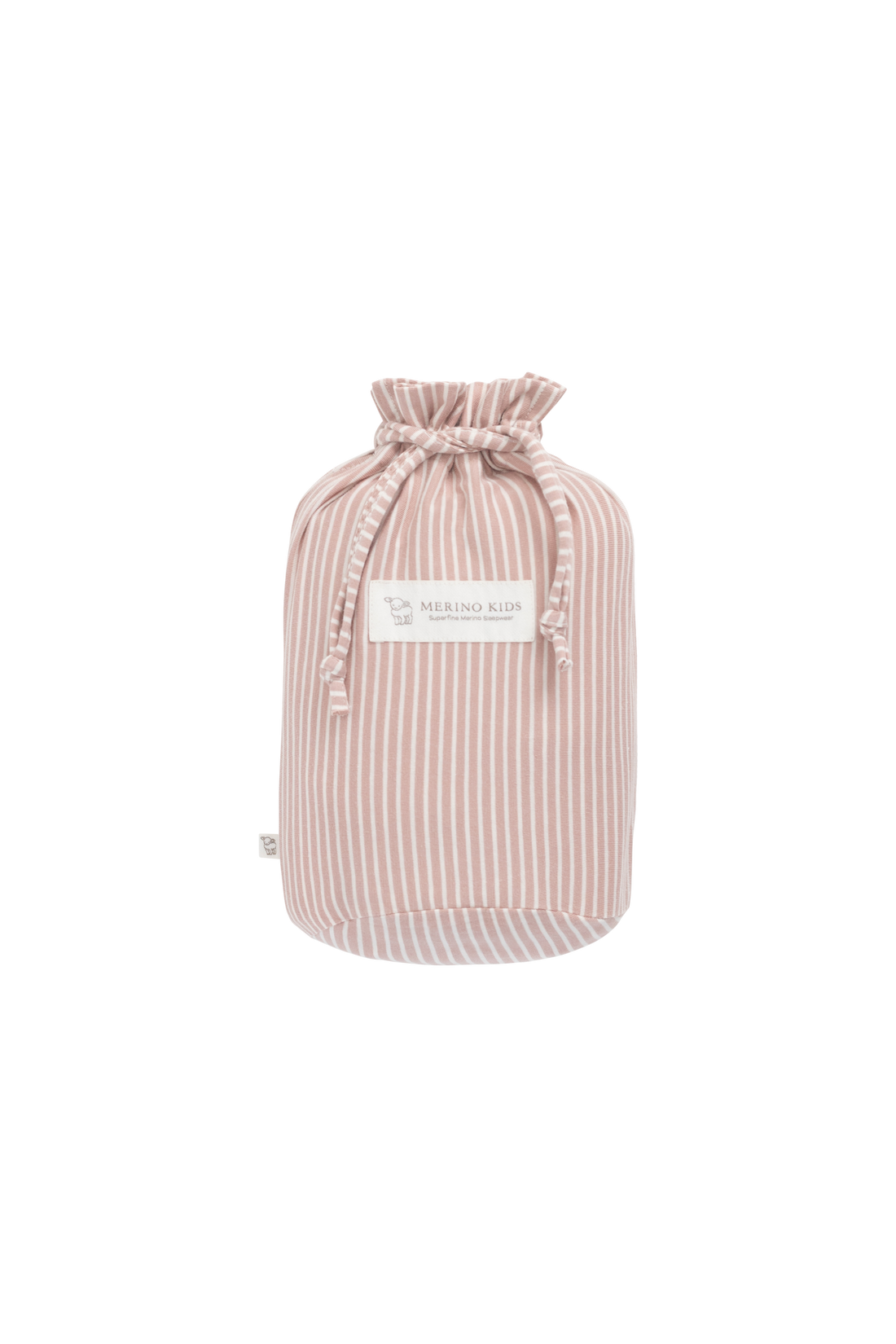 Merino Kids Go Go Bag - All Seasons - Misty Rose Stripe Childrens Sleeping Bag from Jamie Kay Australia