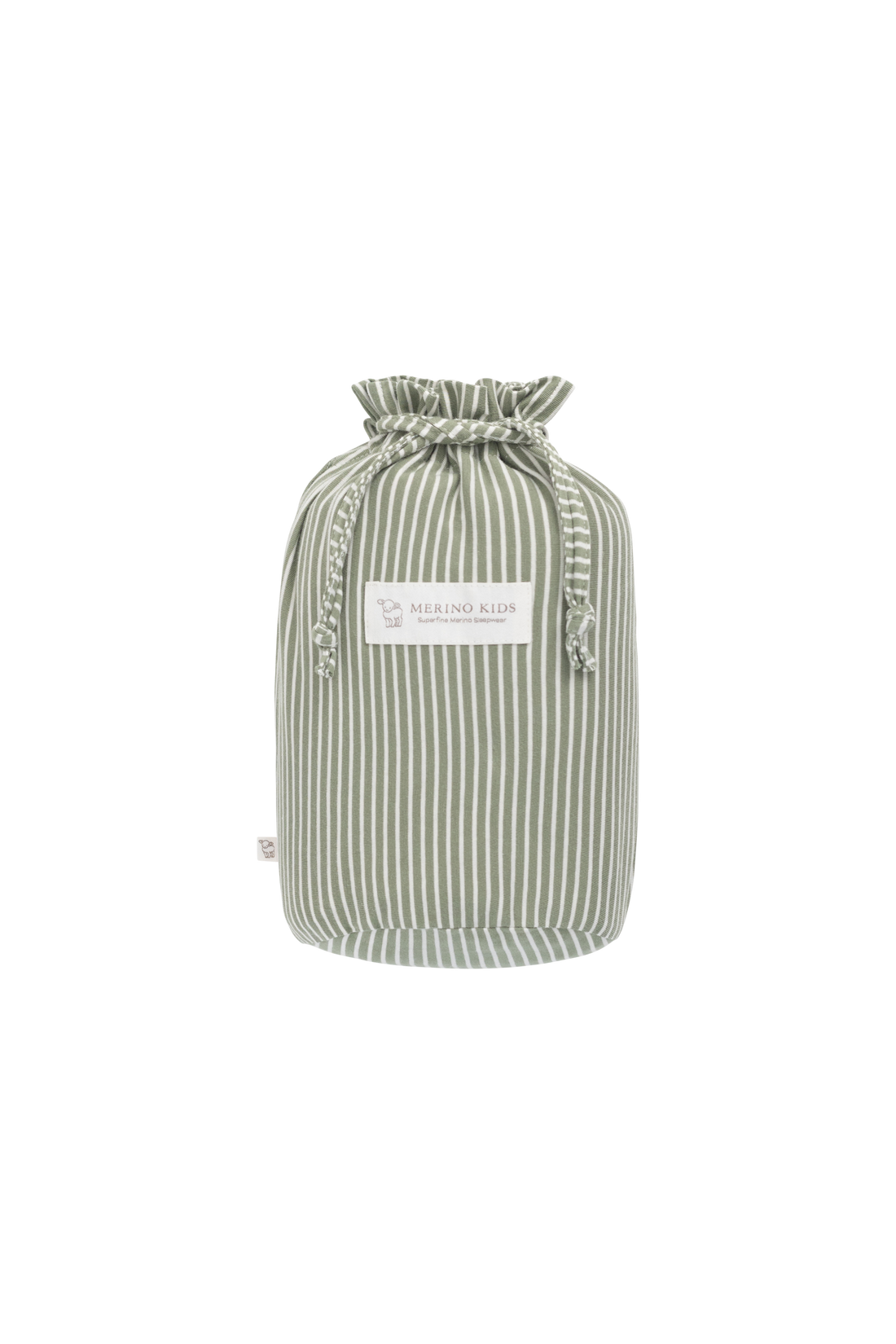 Merino Kids Go Go Bag - All Seasons - Olive Stripe Childrens Sleeping Bag from Jamie Kay Australia