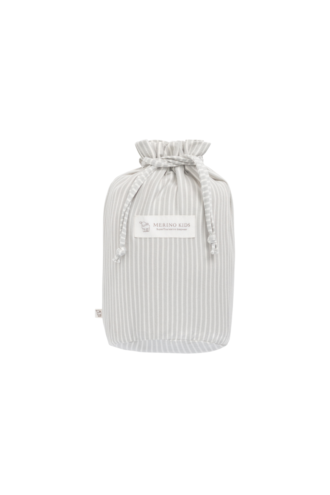 Merino Kids Go Go Bag - All Seasons - Turtle Dove Stripe Childrens Sleeping Bag from Jamie Kay Australia