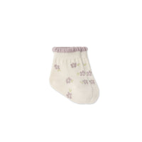 Mirabel Sock - Emmy Lilac Childrens Sock from Jamie Kay Australia