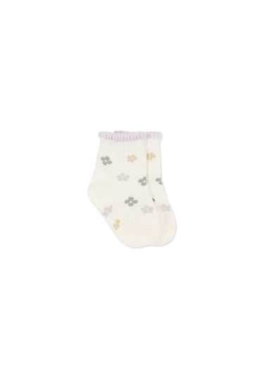 Mirabel Sock - Fifi Hushed Violet Childrens Sock from Jamie Kay Australia