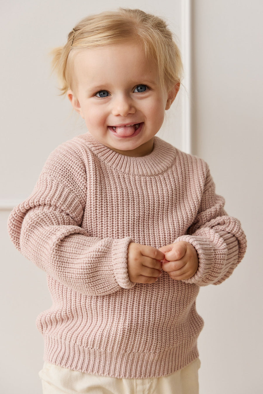 Morgan Jumper - Mauve Chalk Marle Childrens Jumper from Jamie Kay Australia