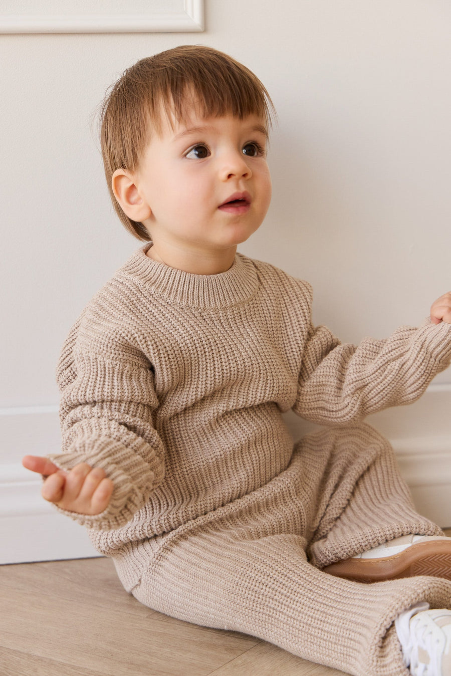 Morgan Jumper - Putty Marle Childrens Jumper from Jamie Kay Australia