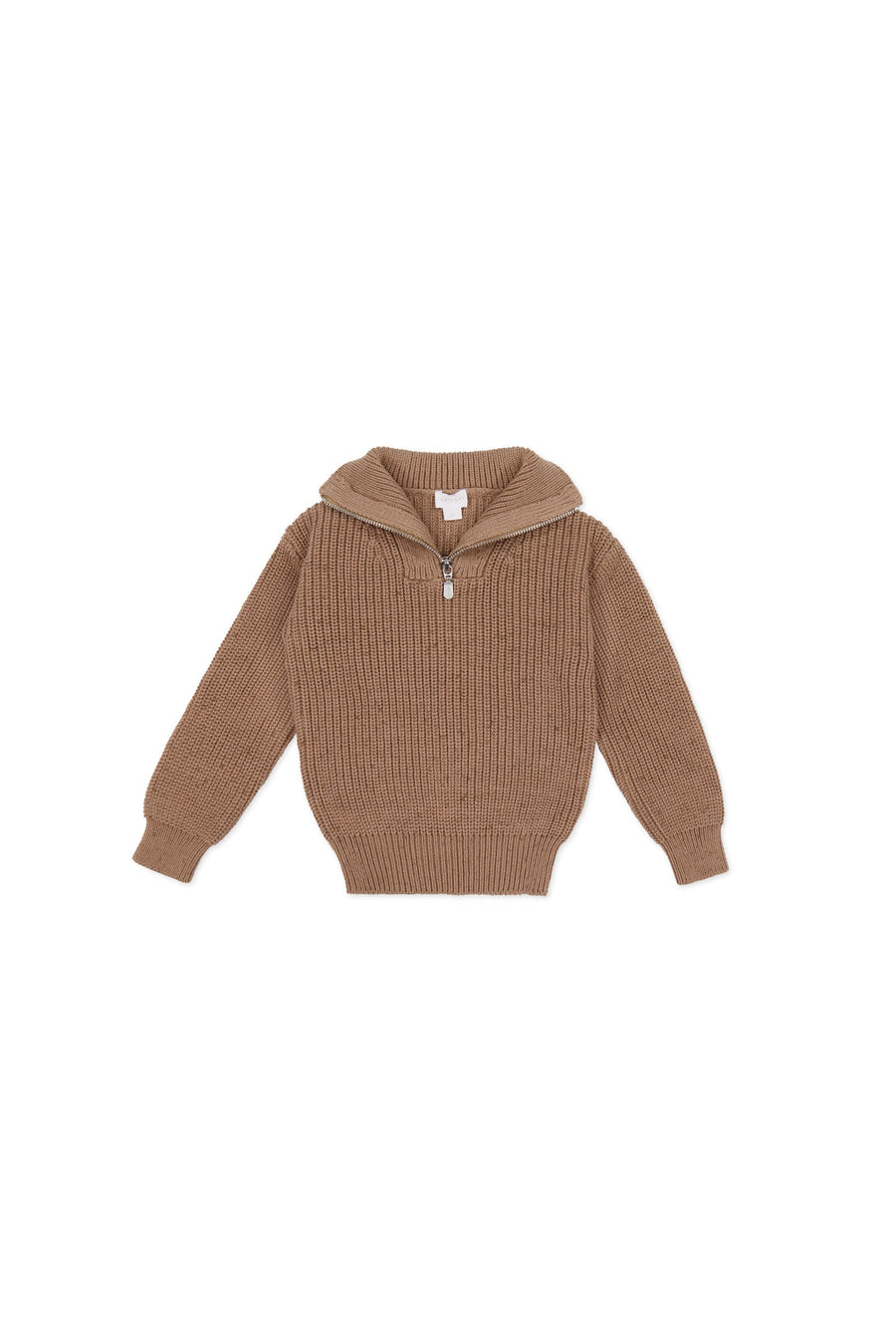 Nicholas Half Zip Jumper - Tiger Fleck Childrens Jumper from Jamie Kay Australia