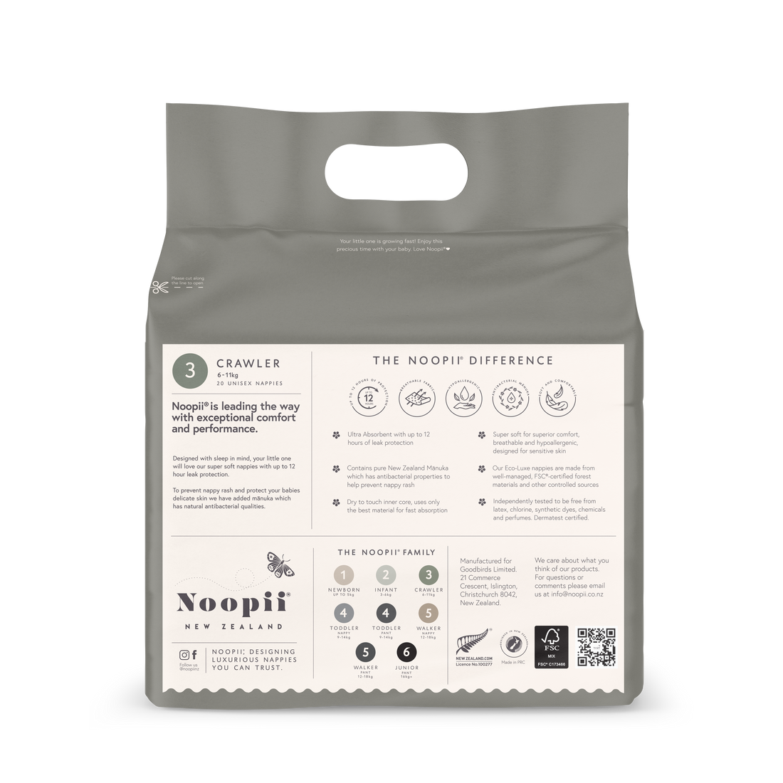 Noopii® Crawler Nappies Childrens Nappies from Jamie Kay Australia