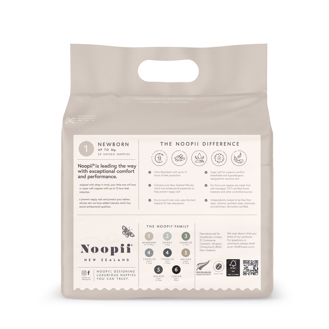 Noopii® Newborn Nappies Childrens Nappies from Jamie Kay Australia