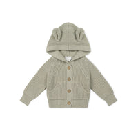 OG Bear Knit - Moss Marle Childrens Cardigan from Jamie Kay Australia