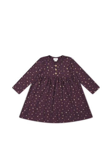 Organic Cotton Bridget Dress - Goldie Huckleberry Sparse Childrens Dress from Jamie Kay Australia