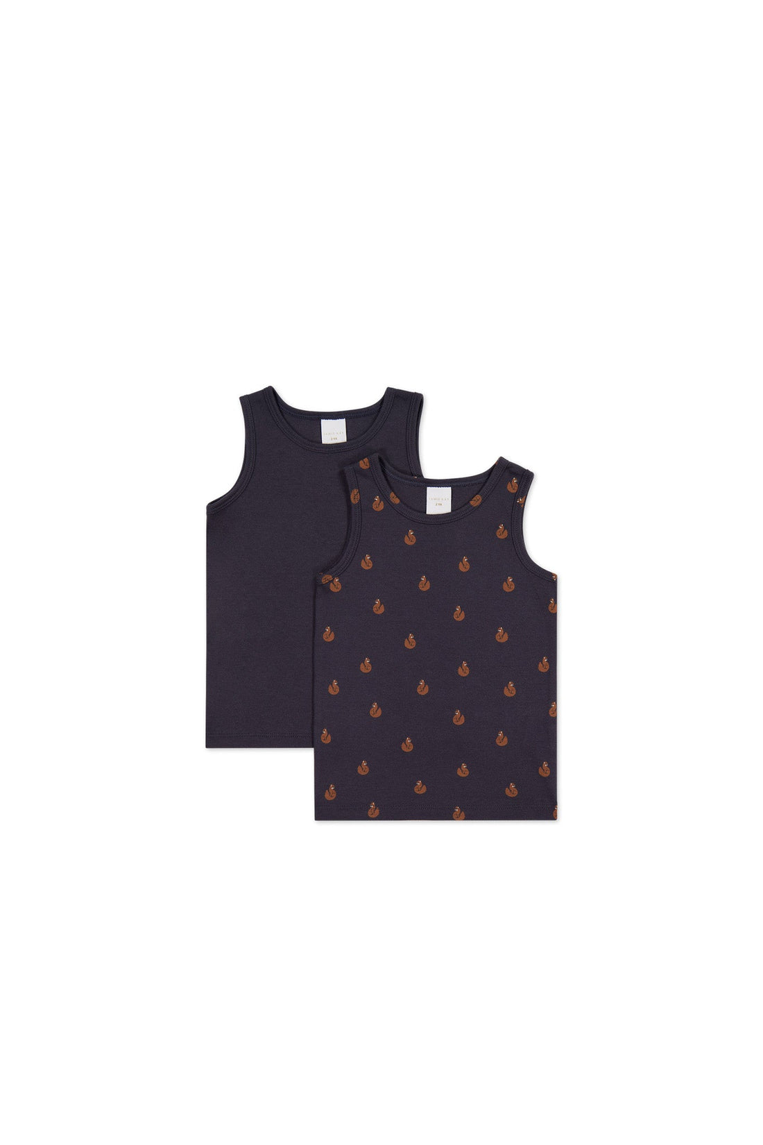 Organic Cotton 2PK Tank Top - Constellation/Fox Cubs Constellation Childrens Underwear from Jamie Kay Australia