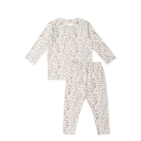 Organic Cotton Avis Long Sleeve Pyjama Set - Garden Bunnies Tofu Childrens Pyjama from Jamie Kay Australia