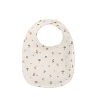 Organic Cotton Bib - Foraging Friends Childrens Bib from Jamie Kay Australia