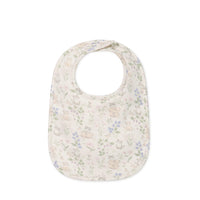 Organic Cotton Bib - Moons Garden Lavender Childrens Bib from Jamie Kay Australia