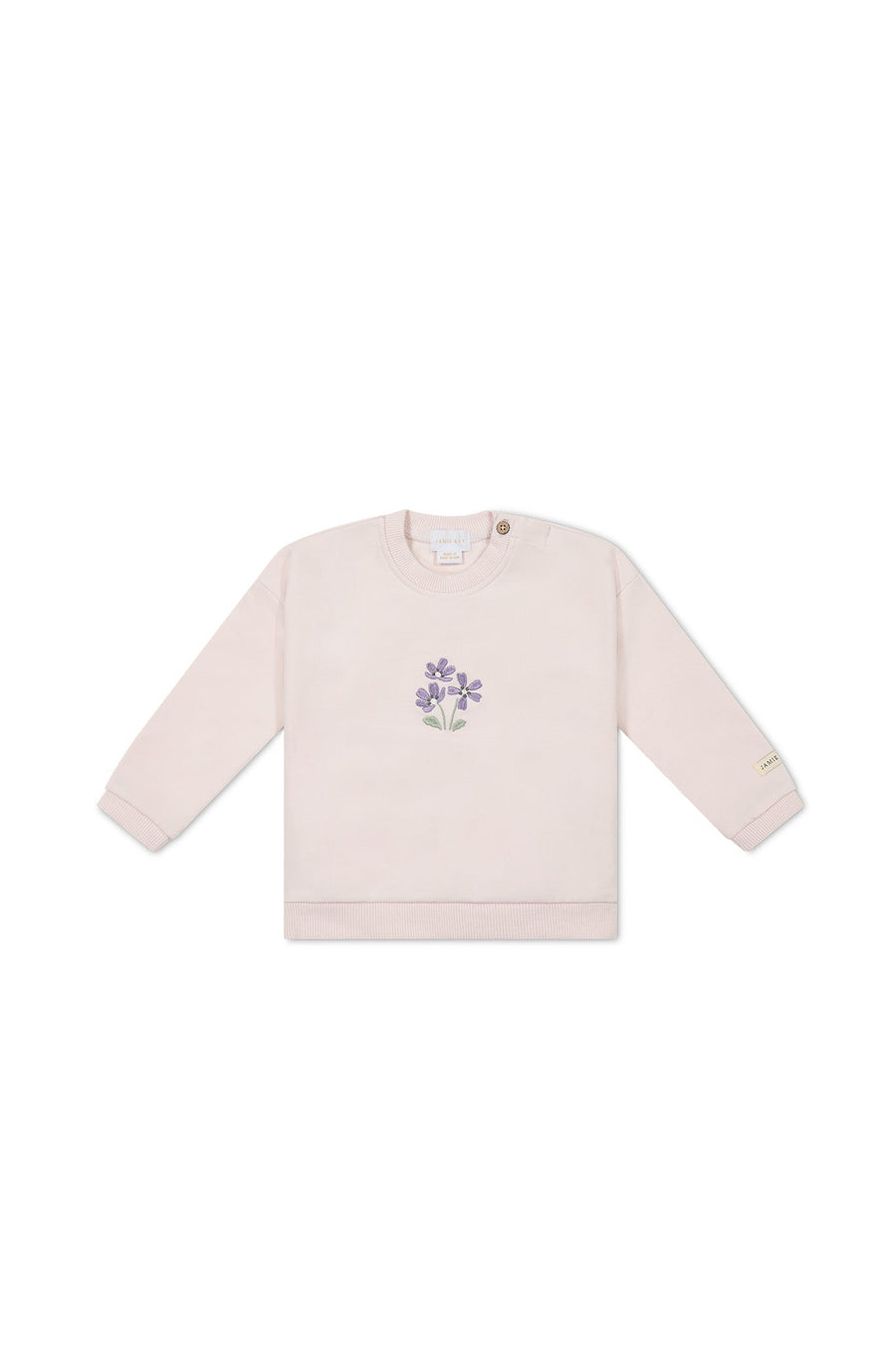 Organic Cotton Bobbie Sweatshirt - Rosewater Childrens Top from Jamie Kay Australia