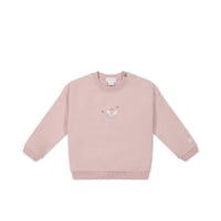 Organic Cotton Bobbie Sweatshirt - Shell Pink Fairy Childrens Top from Jamie Kay Australia