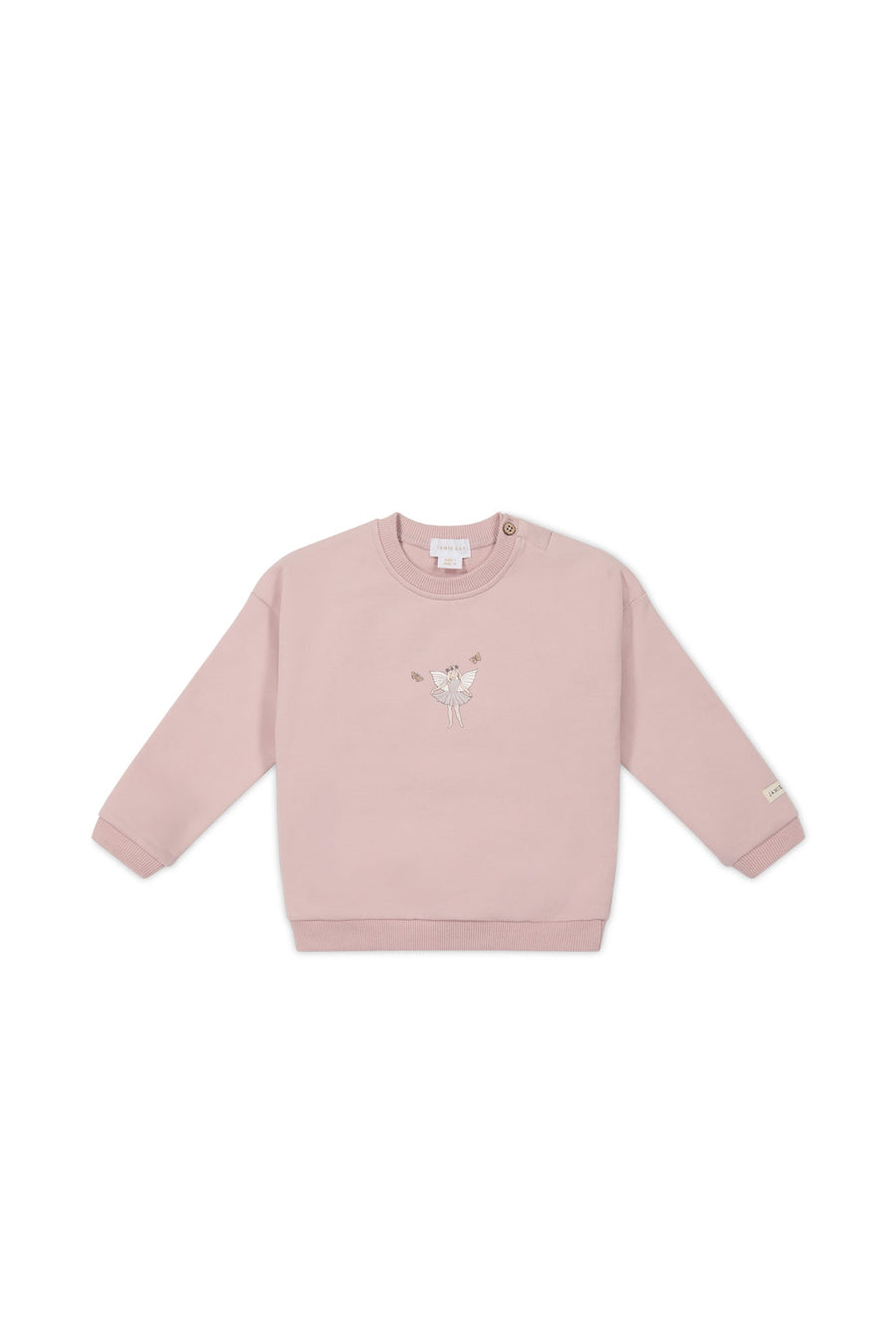 Organic Cotton Bobbie Sweatshirt - Shell Pink Fairy Childrens Top from Jamie Kay Australia