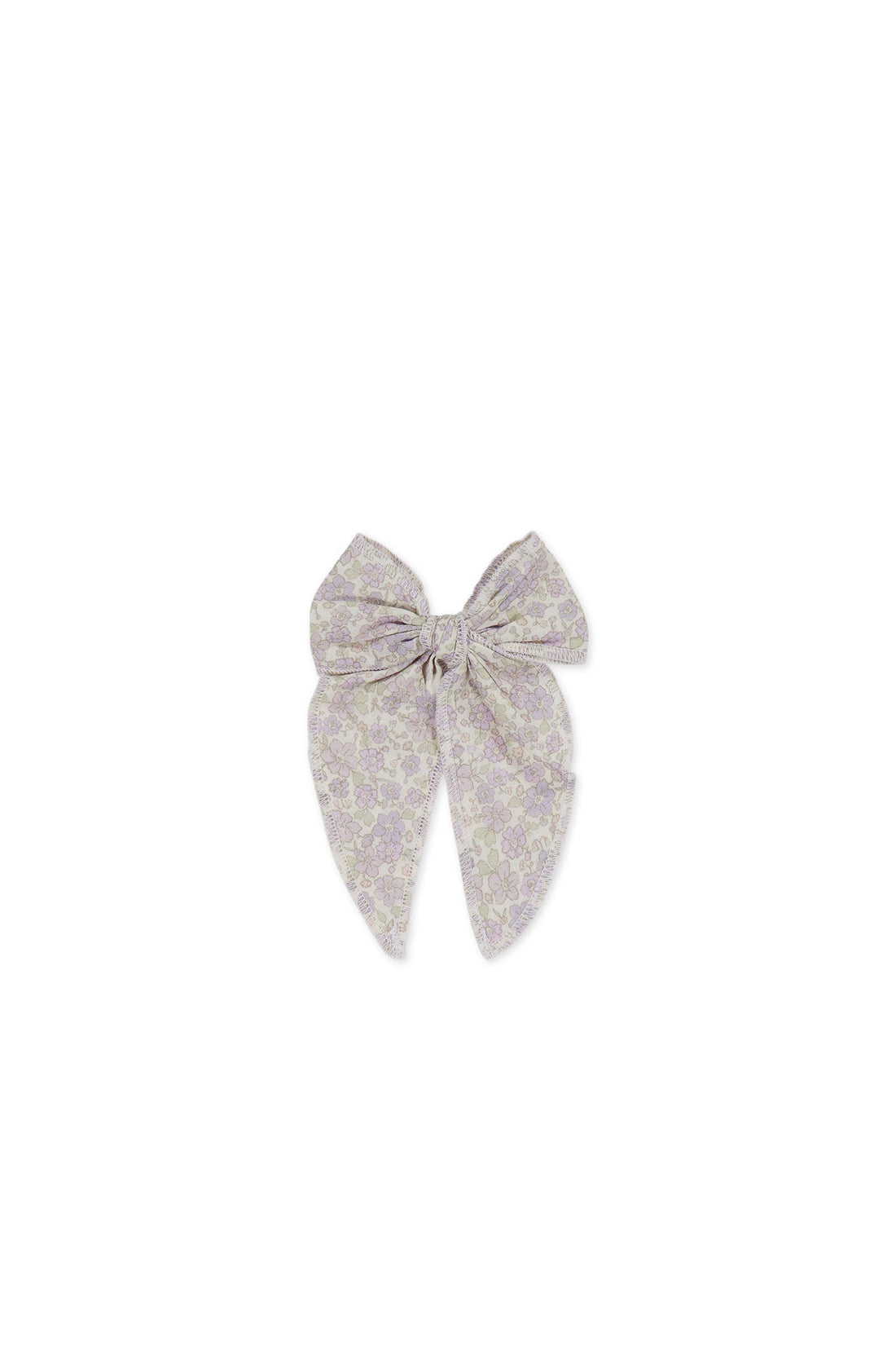 Organic Cotton Bow - Chloe Lavender Childrens Hair Bow from Jamie Kay Australia