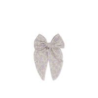 Organic Cotton Bow - Chloe Lavender Childrens Hair Bow from Jamie Kay Australia