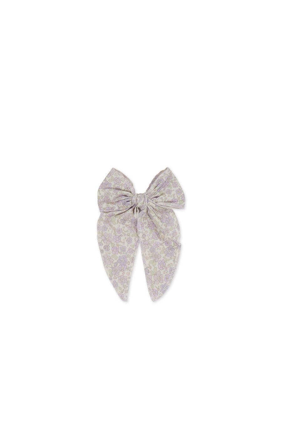 Organic Cotton Bow - Chloe Lavender Childrens Hair Bow from Jamie Kay Australia