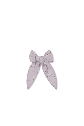 Organic Cotton Bow - Lulu Bloom Iris Childrens Bow from Jamie Kay Australia