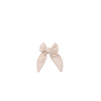 Organic Cotton Bow - Rosalie Field Rose Childrens Hair Bow from Jamie Kay Australia