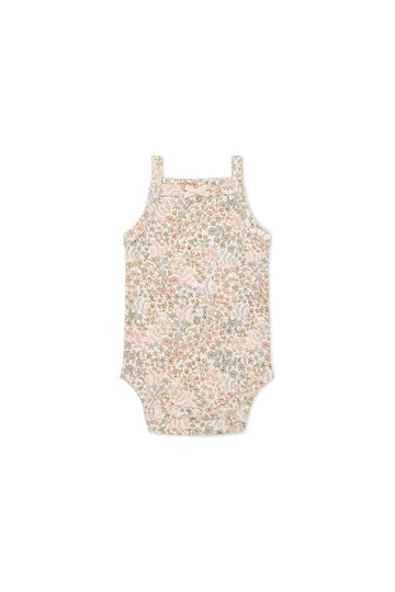 Organic Cotton Bridget Singlet Bodysuit - April Glacier Childrens Bodysuit from Jamie Kay Australia