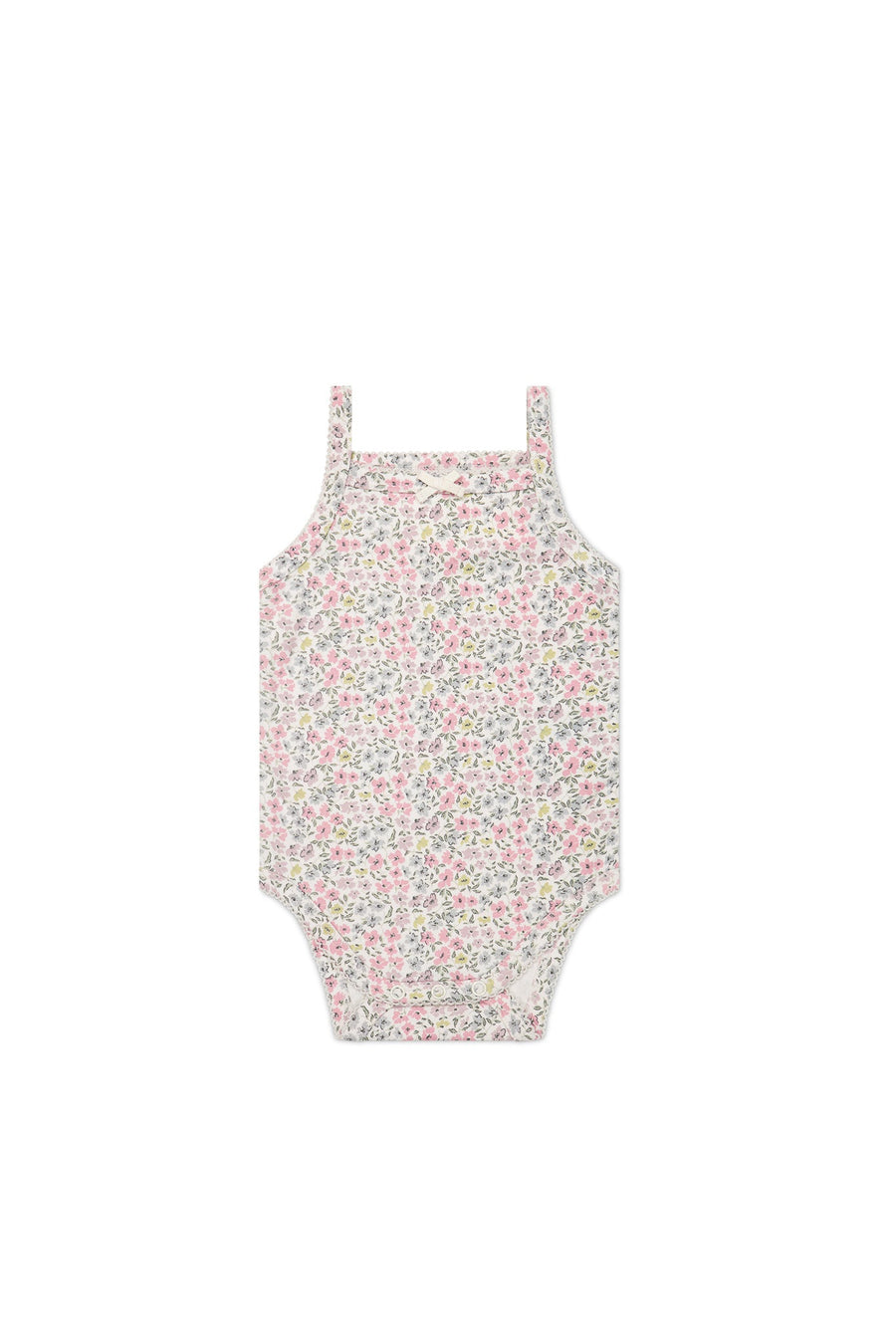 Organic Cotton Bridget Singlet Bodysuit - Fifi Mini Slightly Pink Childrens Bodysuit from Jamie Kay Australia