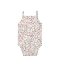 Organic Cotton Bridget Singlet Bodysuit - Fifi Mini Slightly Pink Childrens Bodysuit from Jamie Kay Australia