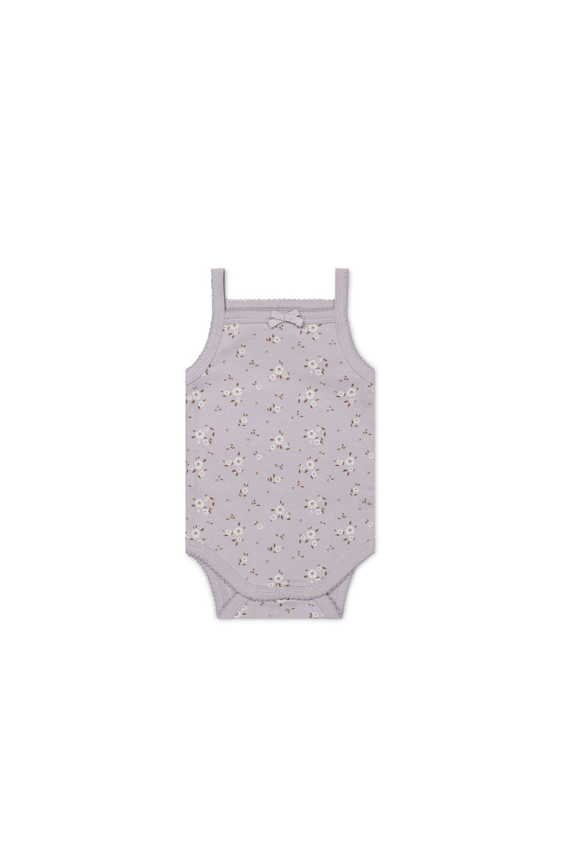 Organic Cotton Bridget Singlet Bodysuit - Lulu Bloom Iris Childrens Bodysuit from Jamie Kay Australia