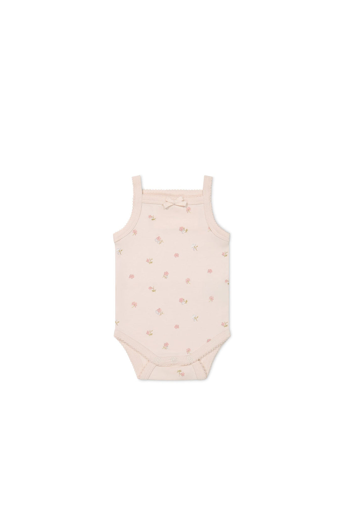 Organic Cotton Bridget Singlet Bodysuit - Meredith Morganite Childrens Bodysuit from Jamie Kay Australia