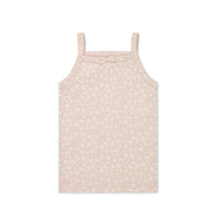 Organic Cotton Singlet - Rosalie Field Rose Childrens Singlet from Jamie Kay Australia