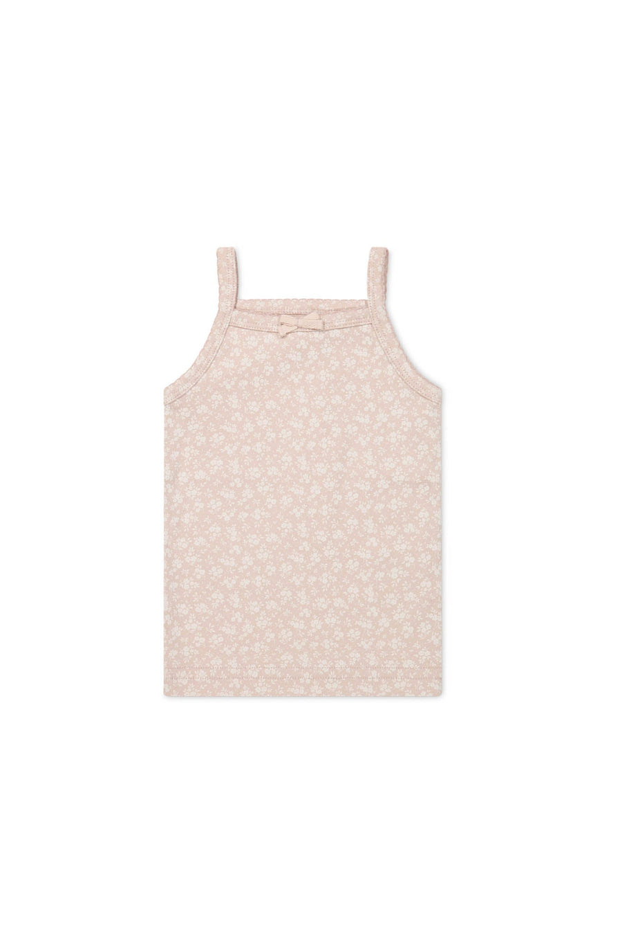 Organic Cotton Singlet - Rosalie Field Rose Childrens Singlet from Jamie Kay Australia