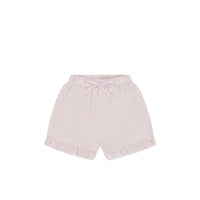 Organic Cotton Celine Short - Mini Woven Gingham Violet Childrens Short from Jamie Kay Australia