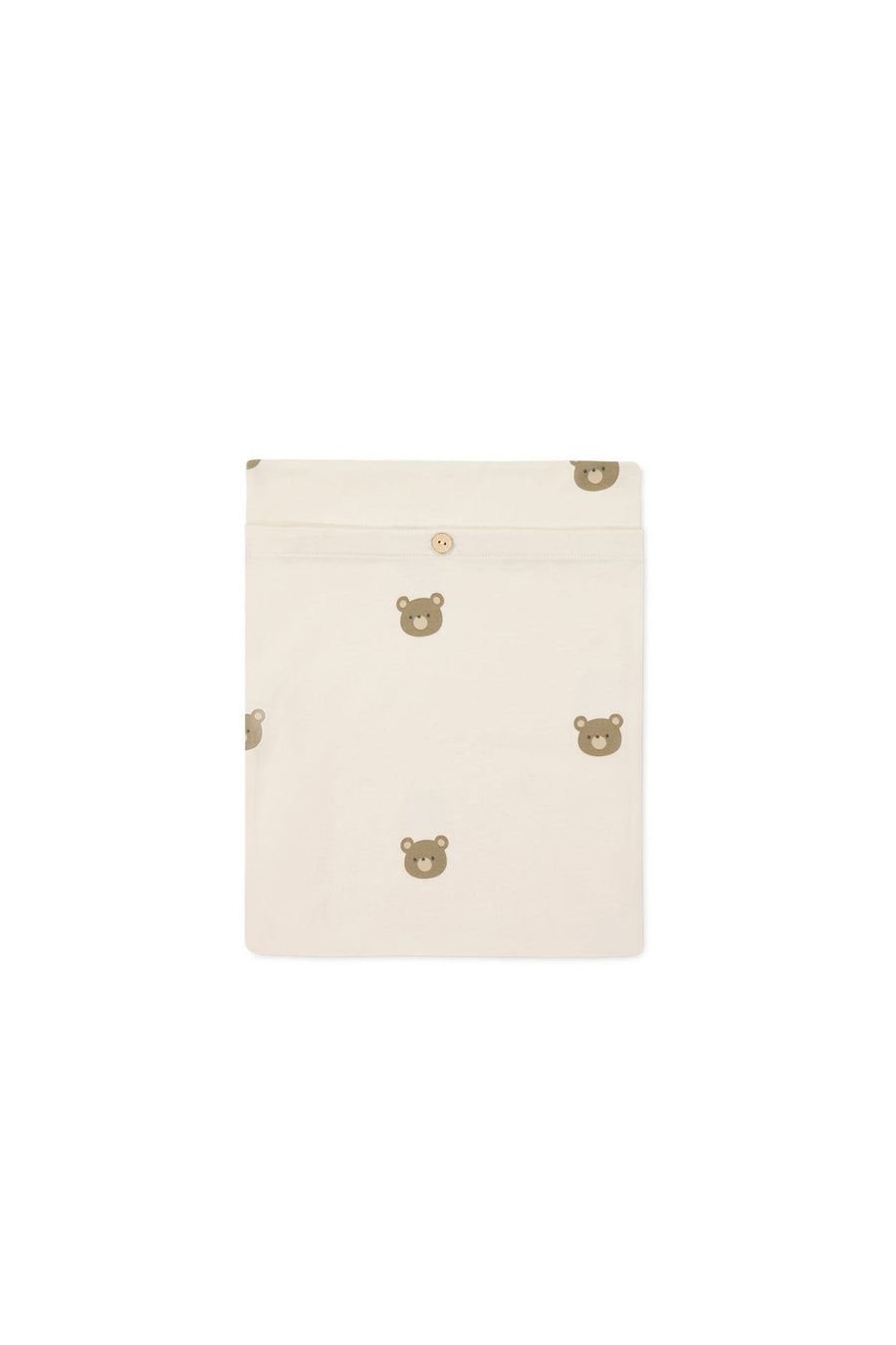 Organic Cotton Cot Sheet - Bobbie Bear Tofu Childrens Cot Sheet from Jamie Kay Australia