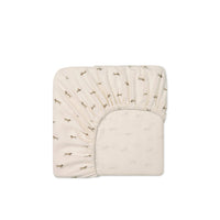 Organic Cotton Cot Sheet - Cosy Basil Cloud Childrens Accessories from Jamie Kay Australia