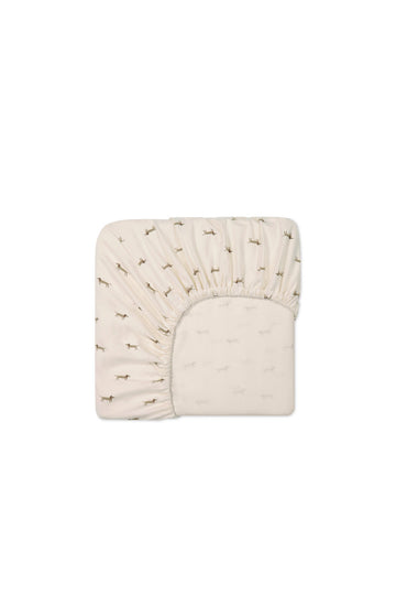 Organic Cotton Cot Sheet - Cosy Basil Cloud Childrens Accessories from Jamie Kay Australia